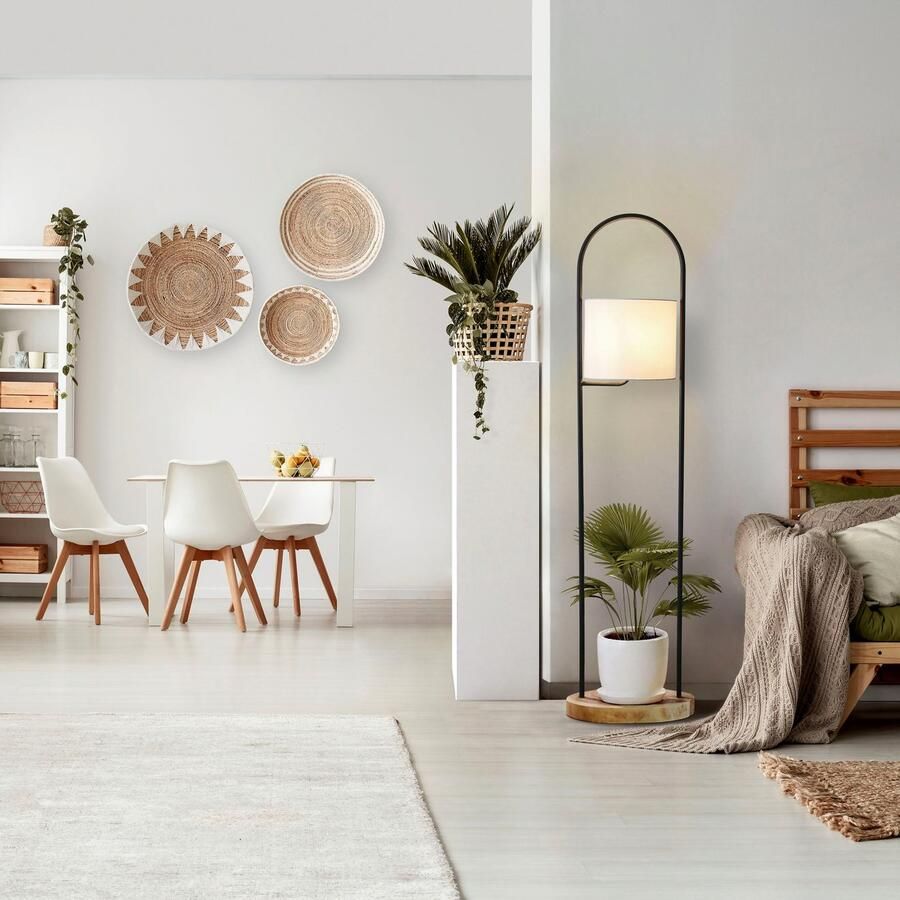 SalesFever Staande lamp Aaliyah handgemaakt met frame voor planten (1 stuk)