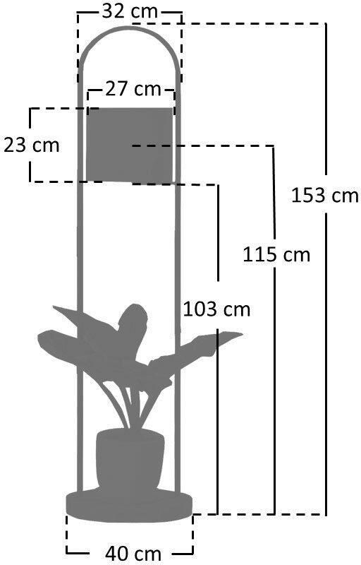 SalesFever Staande lamp Aaliyah handgemaakt met frame voor planten (1 stuk) - Foto 6