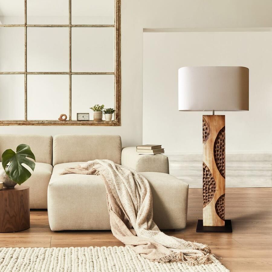 SalesFever Staande lamp Acacia met de hand gemaakt (1 stuk)