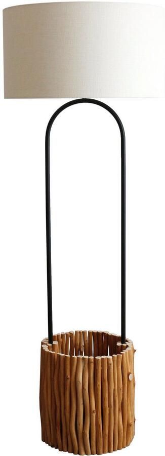 Artistiq Living Artistiq Vloerlamp Kenyanna Met plantenmand Drijfhout Bruin - Foto 8