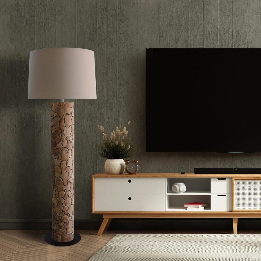 SalesFever Staande lamp Drijfhout met de hand gemaakt (1 stuk)