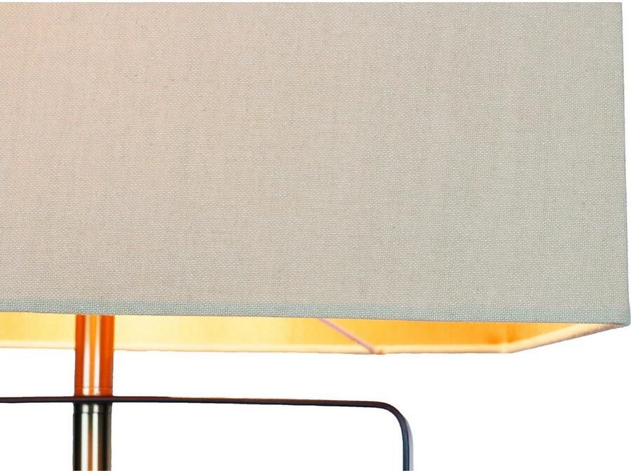 SalesFever Staande lamp Drijfhout Scherm binnenin goudkleur (1 stuk) - Foto 2