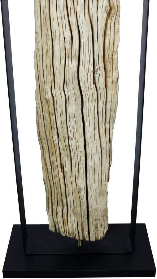 SalesFever Staande lamp Drijfhout Scherm binnenin goudkleur (1 stuk) - Foto 5