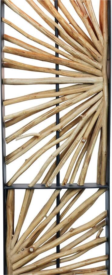 SalesFever Staande lamp Drijfhout Scherm binnenin goudkleur (1 stuk) - Foto 7