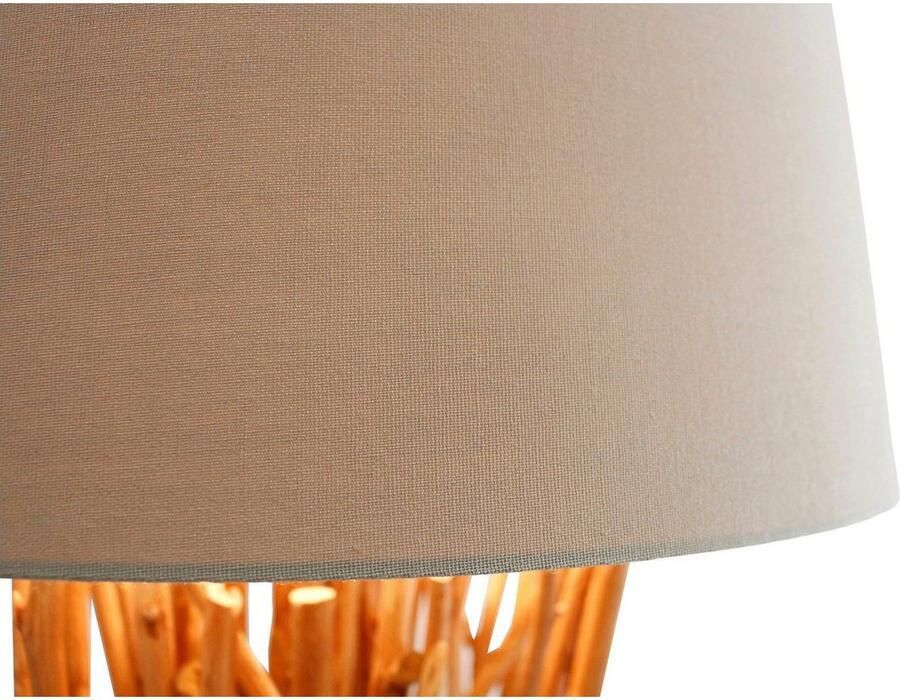 SalesFever Staande lamp Eavan handgemaakt met linnen kap (1 stuk) - Foto 2