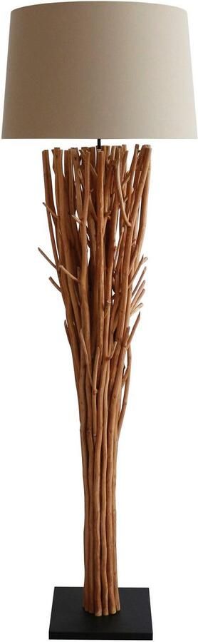 SalesFever Staande lamp Eavan handgemaakt met linnen kap (1 stuk) - Foto 9