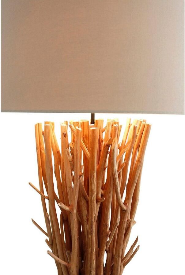 SalesFever Staande lamp Eavan handgemaakt met linnen kap (1 stuk) - Foto 5