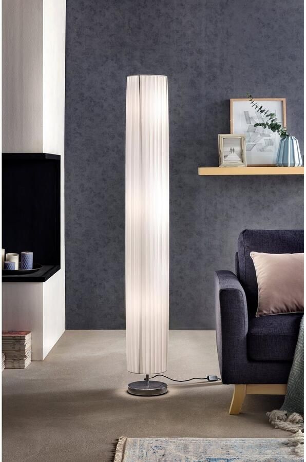 SalesFever Staande lamp Leah Plissé-lampenkap van latex (1 stuk) - Foto 2