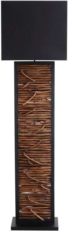 SalesFever Staande lamp Nabor handgemaakt kap goudkleur van binnen (1 stuk) - Foto 8