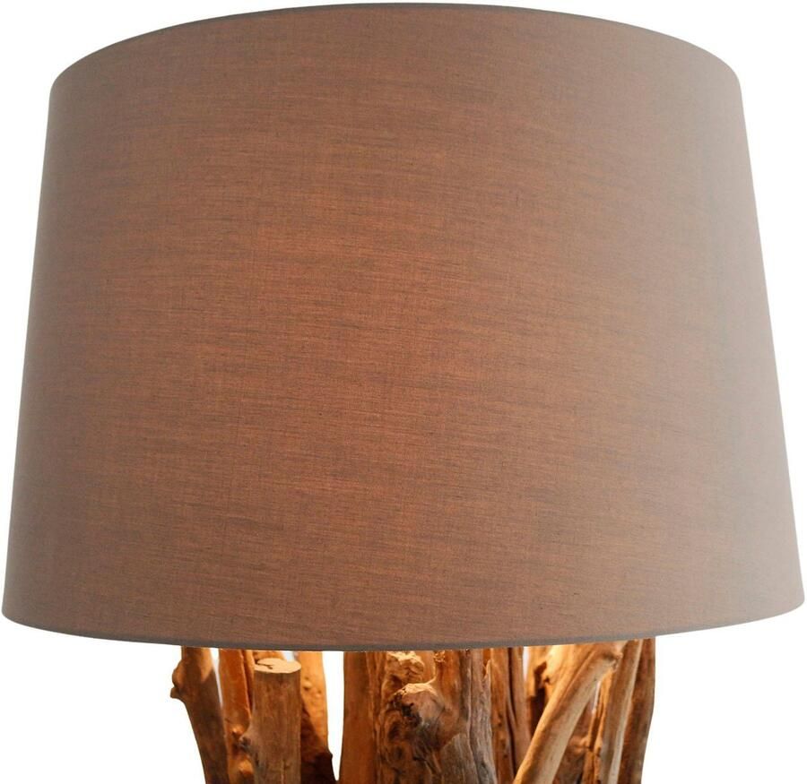 SalesFever Staande lamp Pam handgemaakt met linnen kap (1 stuk) - Foto 2