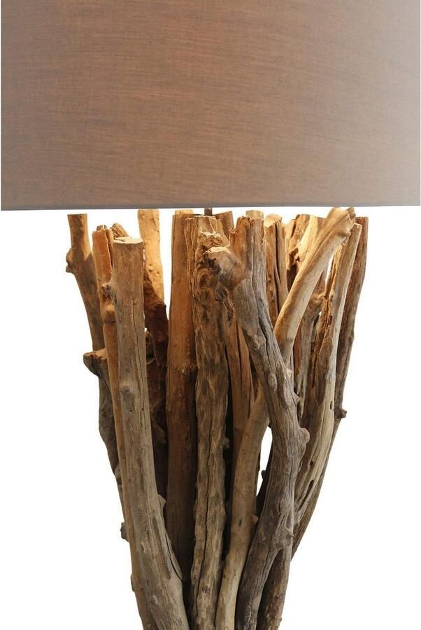 SalesFever Staande lamp Pam handgemaakt met linnen kap (1 stuk) - Foto 7