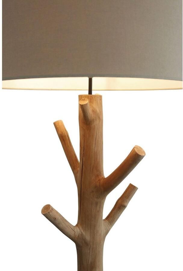 SalesFever Staande lamp Tahlia handgemaakt met linnen kap (1 stuk) - Foto 5