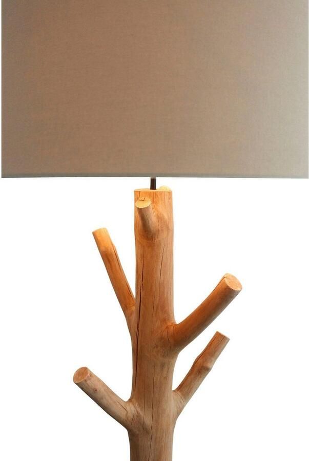 SalesFever Staande lamp Tahlia handgemaakt met linnen kap (1 stuk) - Foto 6