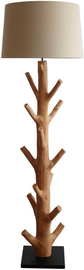 SalesFever Staande lamp Tahlia handgemaakt met linnen kap (1 stuk) - Foto 9