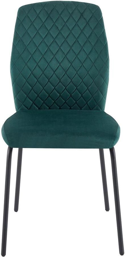 SalesFever Stoel met 4 poten Esszimmerstuhl mit elegantem Stil met honingraatpatroon op de rug (set 2 stuks) - Foto 7