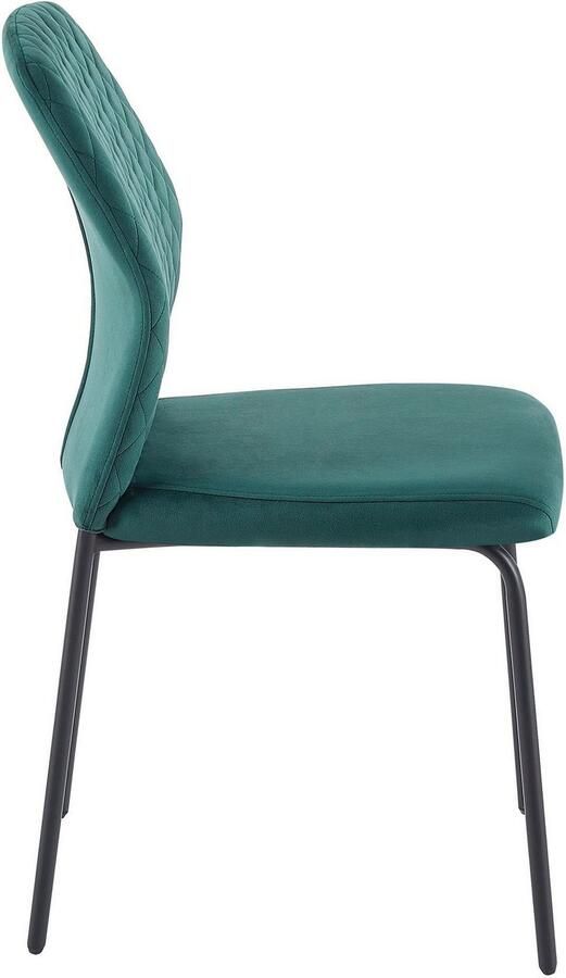 SalesFever Stoel met 4 poten Esszimmerstuhl mit elegantem Stil met honingraatpatroon op de rug (set 2 stuks) - Foto 5