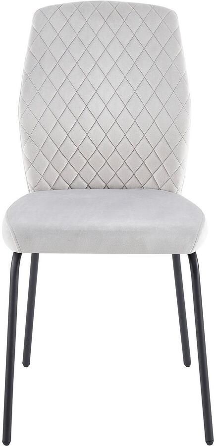 SalesFever Stoel met 4 poten Esszimmerstuhl mit elegantem Stil met honingraatpatroon op de rug (set 2 stuks) - Foto 7