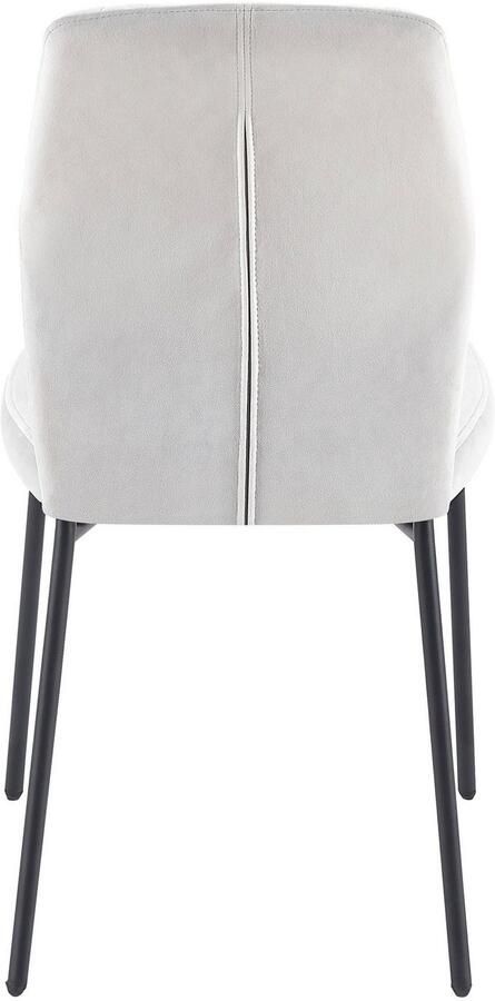 SalesFever Stoel met 4 poten Eetkamerstoel met elegante stijl 2-delige set met elegante honingraatstiksel in de rug (set 2 stuks) - Foto 6