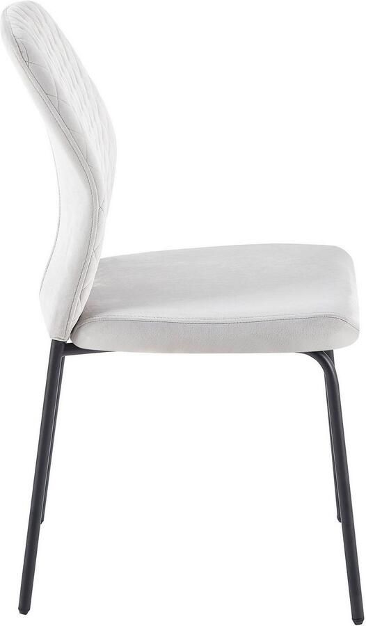 SalesFever Stoel met 4 poten Esszimmerstuhl mit elegantem Stil met honingraatpatroon op de rug (set 2 stuks) - Foto 5