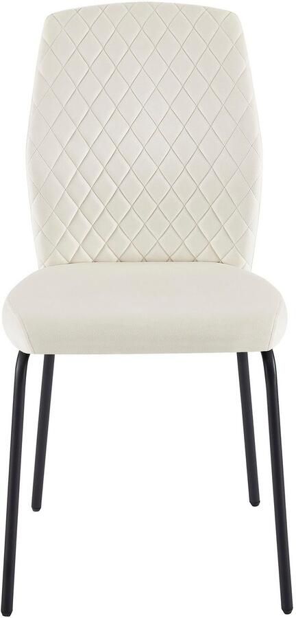 SalesFever Stoel met 4 poten Esszimmerstuhl mit elegantem Stil met honingraatpatroon op de rug (set 2 stuks) - Foto 7