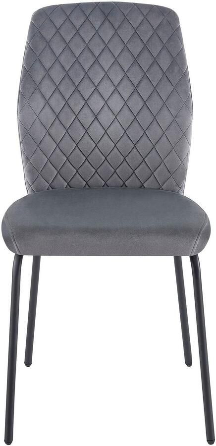 SalesFever Stoel met 4 poten Esszimmerstuhl mit elegantem Stil met honingraatpatroon op de rug (set 2 stuks) - Foto 7