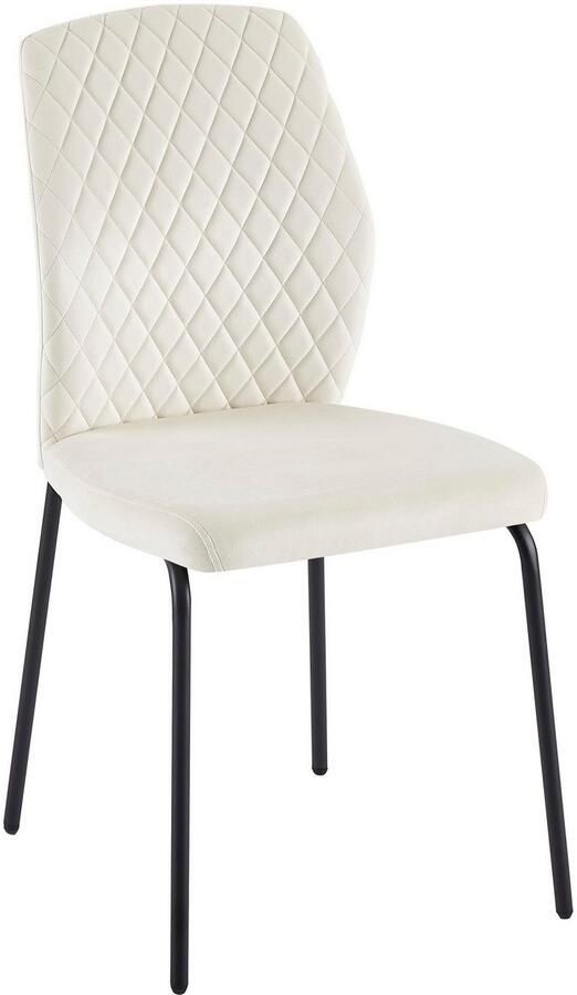 SalesFever Stoel met 4 poten Esszimmerstuhl mit elegantem Stil met honingraatpatroon op de rug (set 2 stuks) - Foto 5