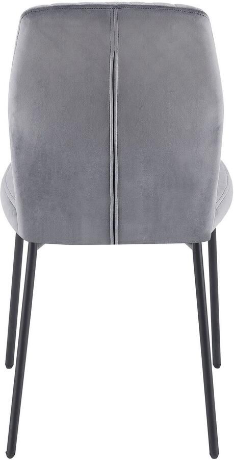 SalesFever Stoel met 4 poten Esszimmerstuhl mit elegantem Stil met honingraatpatroon op de rug (set 2 stuks) - Foto 6