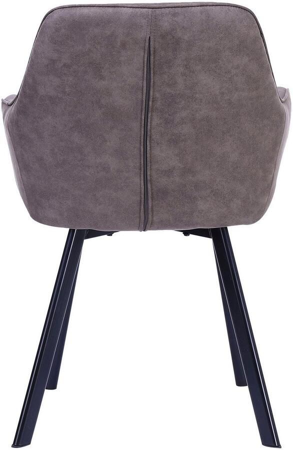 SalesFever Stoel met armleuningen Cardiff Bequemer Esszimmerstuhl Rugleuning met ruitstiksel (set 2 stuks) - Foto 7