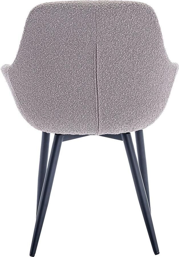 SalesFever Stoel met armleuningen Esszimmerstuhl mit elegantem Komfort moderne bouclébekleding (set 2 stuks) - Foto 4