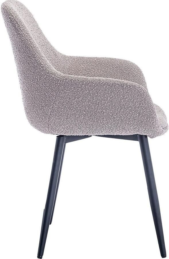 SalesFever Stoel met armleuningen Esszimmerstuhl mit elegantem Komfort moderne bouclébekleding (set 2 stuks) - Foto 7