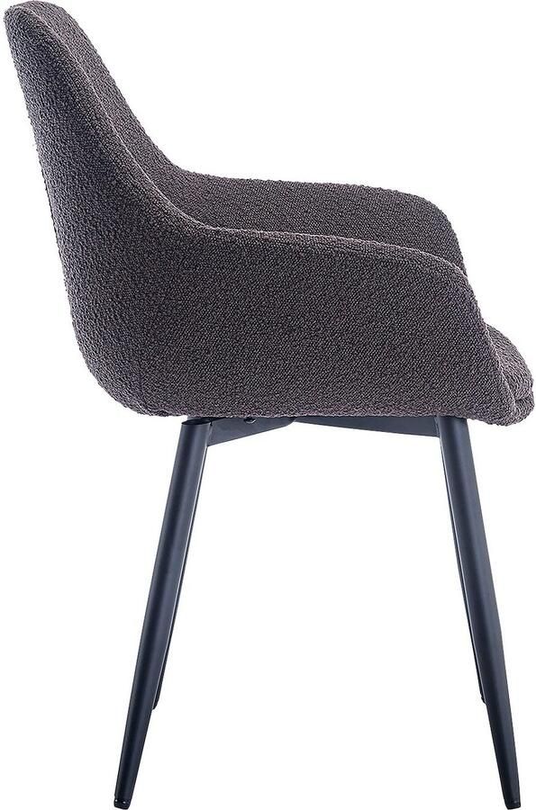 SalesFever Stoel met armleuningen Esszimmerstuhl mit elegantem Komfort moderne bouclébekleding (set 2 stuks) - Foto 7