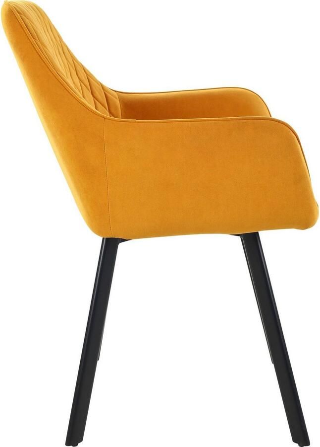 SalesFever Stoel met armleuningen Komfortabler Esszimmerstuhl im eleganten Stil met ruitstiksel (set 2 stuks) - Foto 4