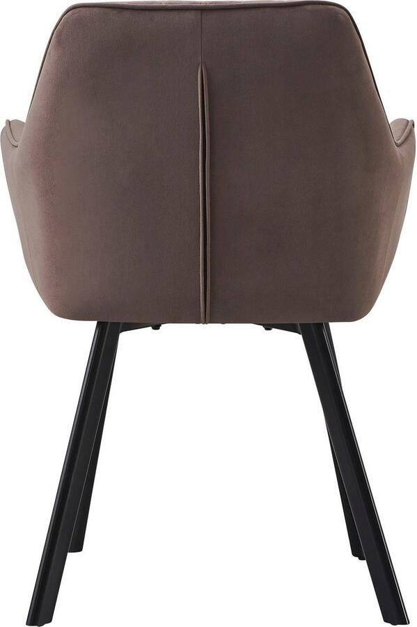 SalesFever Stoel met armleuningen Komfortabler Esszimmerstuhl im eleganten Stil met ruitstiksel (set 2 stuks) - Foto 5