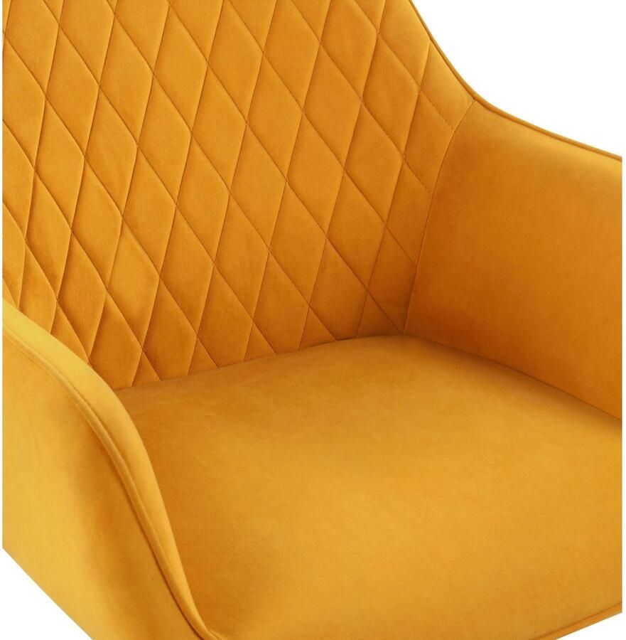 SalesFever Stoel met armleuningen Komfortabler Esszimmerstuhl im eleganten Stil met ruitstiksel (set 2 stuks) - Foto 2