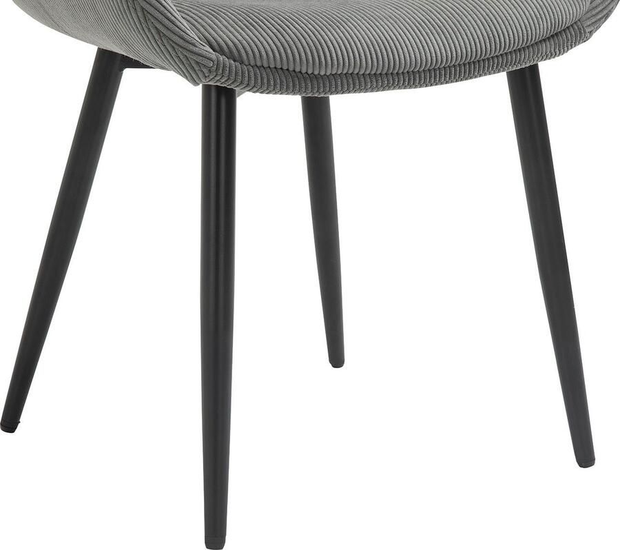 SalesFever Stoel met armleuningen Comfortabele eetkamerstoel in tijdloos design (set 2 stuks) - Foto 3