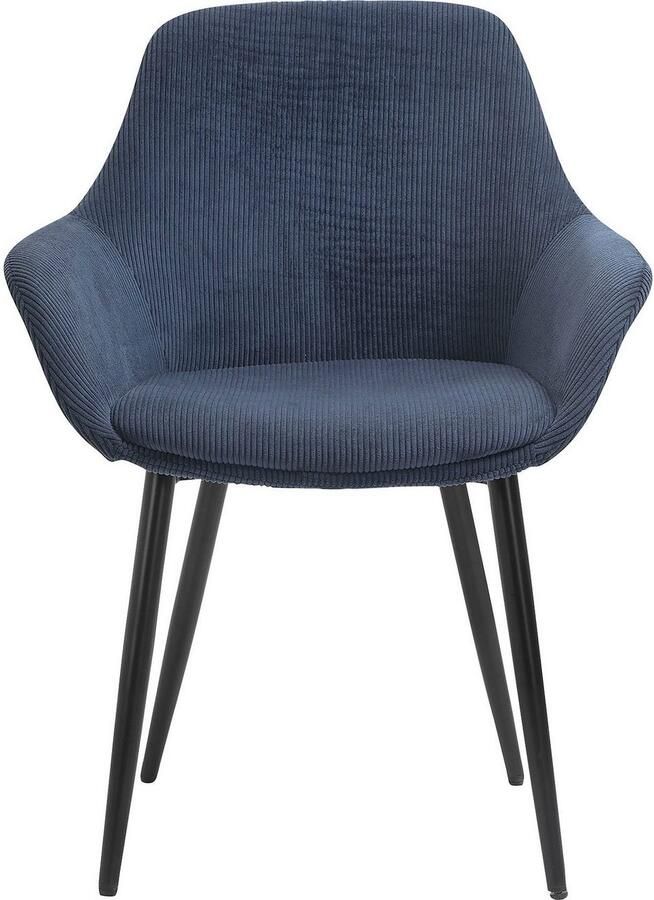 SalesFever Stoel met armleuningen Komfortabler Esszimmerstuhl im zeitlosen Design Bekleding in corduroy-look (set 2 stuks) - Foto 2