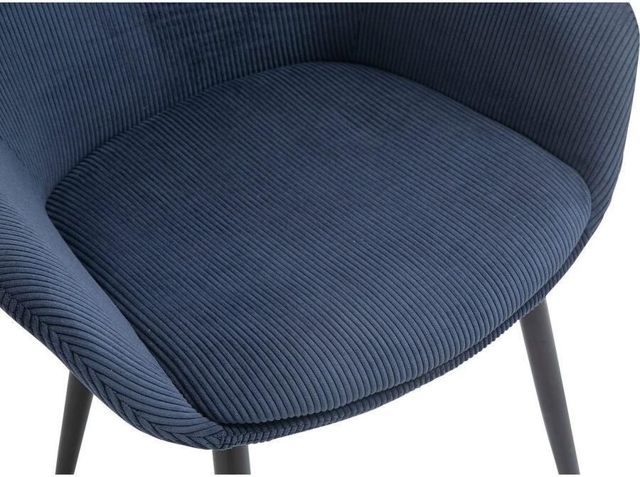 SalesFever Stoel met armleuningen Comfortabele eetkamerstoel in tijdloos design (set 2 stuks) - Foto 2