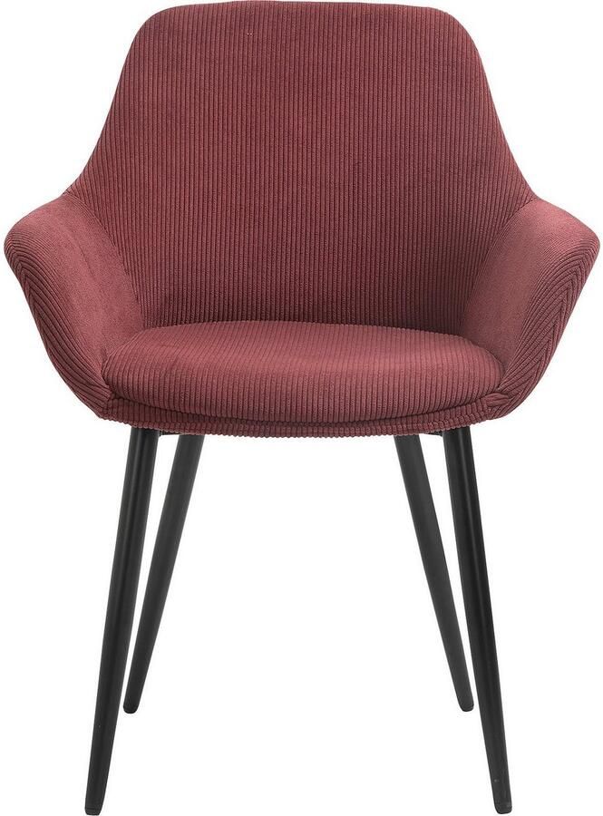 SalesFever Stoel met armleuningen Komfortabler Esszimmerstuhl im zeitlosen Design Bekleding in corduroy-look (set 2 stuks) - Foto 2