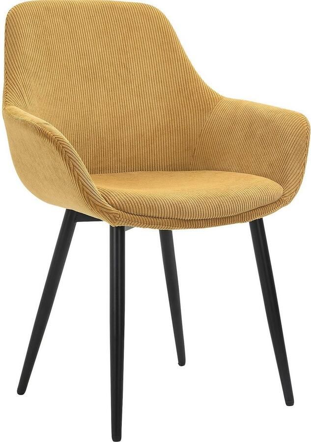 SalesFever Stoel met armleuningen Comfortabele eetkamerstoel in tijdloos design (set 2 stuks) - Foto 5