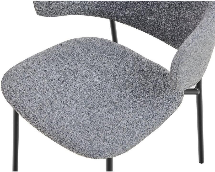 SalesFever Stoel met armleuningen Komfortabler Esszimmerstuhl mit Stil met designframe en uitlopende armleuningen (set 2 stuks) - Foto 2