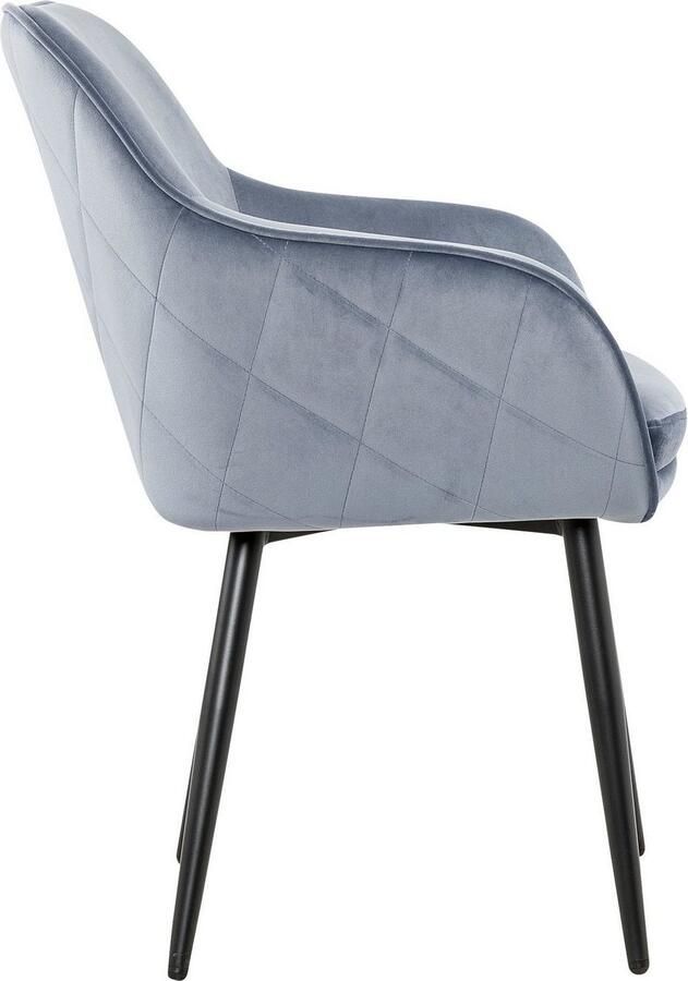 SalesFever Stoel met armleuningen Komfortabler Esszimmerstuhl mit Stil met diamantvormig stiksel aan de achterkant - Foto 3