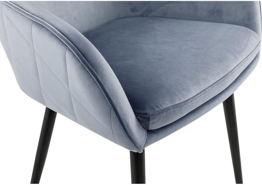 SalesFever Stoel met armleuningen Komfortabler Esszimmerstuhl mit Stil met diamantvormig stiksel aan de achterkant - Foto 2