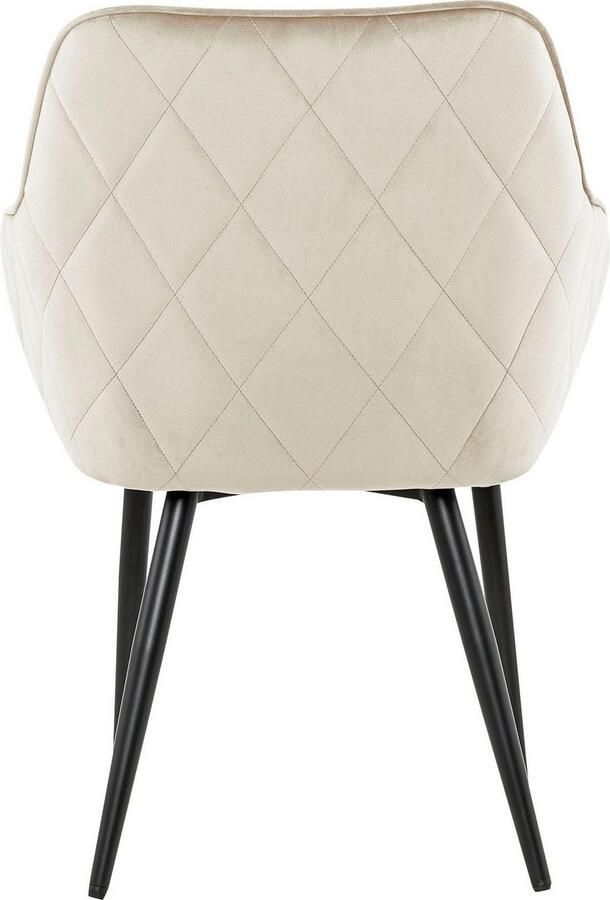 SalesFever Stoel met armleuningen Komfortabler Esszimmerstuhl mit Stil met diamantvormig stiksel aan de achterkant - Foto 4