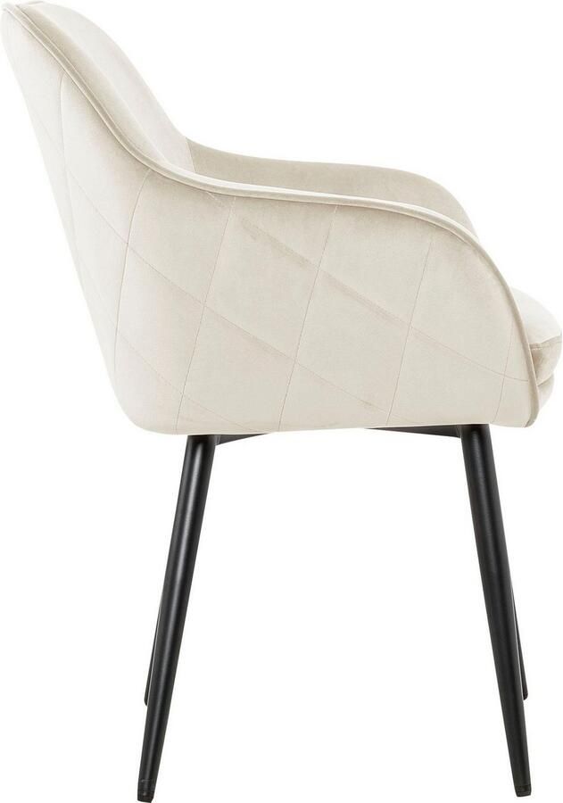 SalesFever Stoel met armleuningen Komfortabler Esszimmerstuhl mit Stil met diamantvormig stiksel aan de achterkant - Foto 3