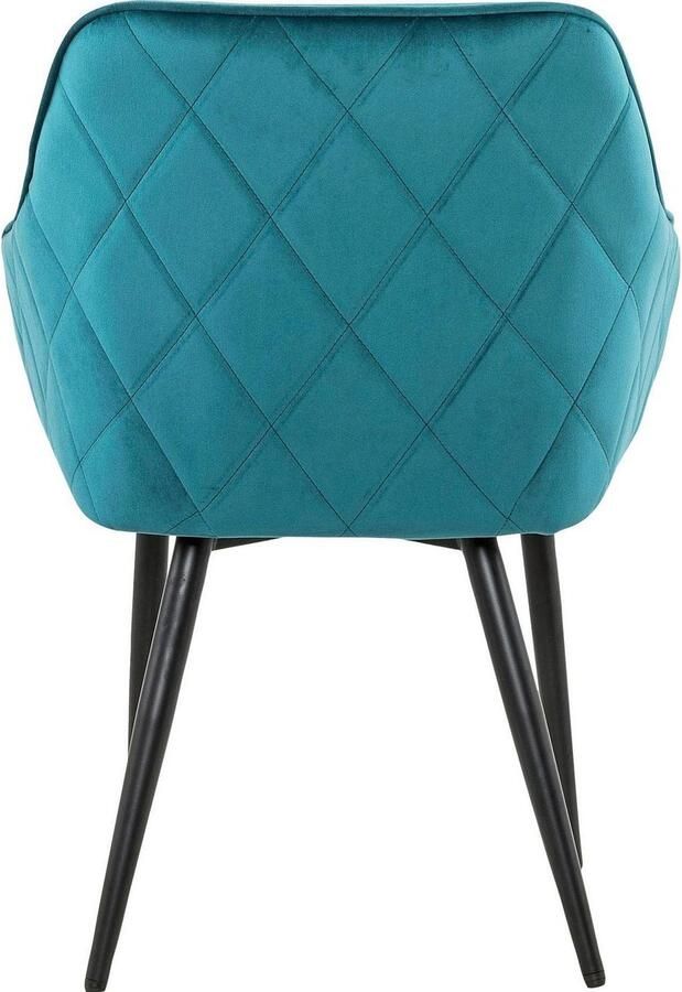 SalesFever Stoel met armleuningen Komfortabler Esszimmerstuhl mit Stil met diamantvormig stiksel aan de achterkant - Foto 6