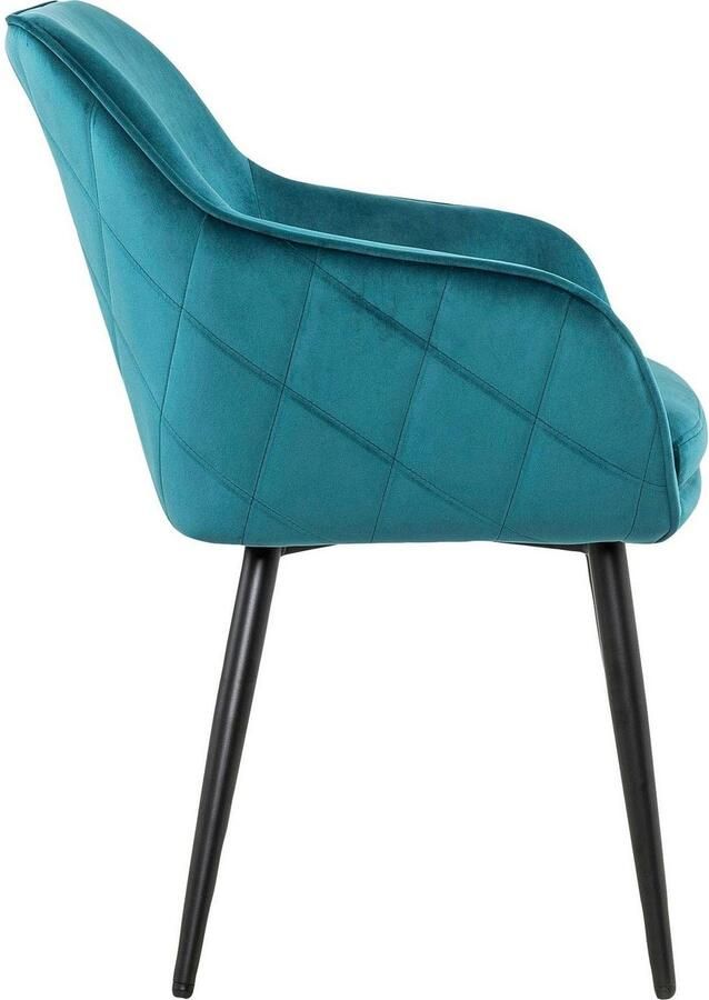 SalesFever Stoel met armleuningen Komfortabler Esszimmerstuhl mit Stil met diamantvormig stiksel aan de achterkant - Foto 5