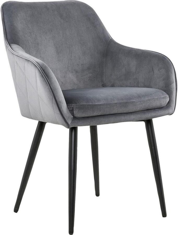 SalesFever Stoel met armleuningen Komfortabler Esszimmerstuhl mit Stil met diamantvormig stiksel aan de achterkant - Foto 2