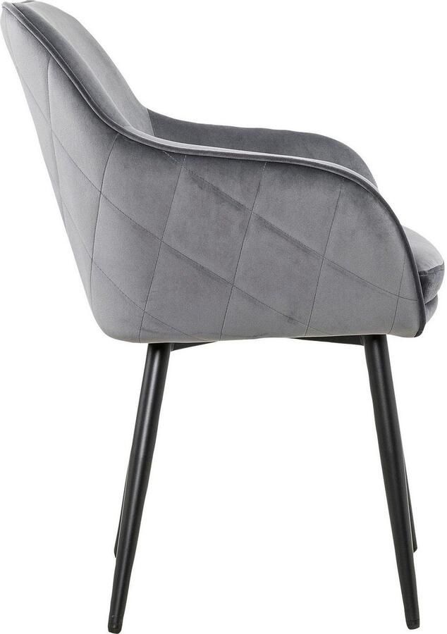 SalesFever Stoel met armleuningen Komfortabler Esszimmerstuhl mit Stil met diamantvormig stiksel aan de achterkant - Foto 4