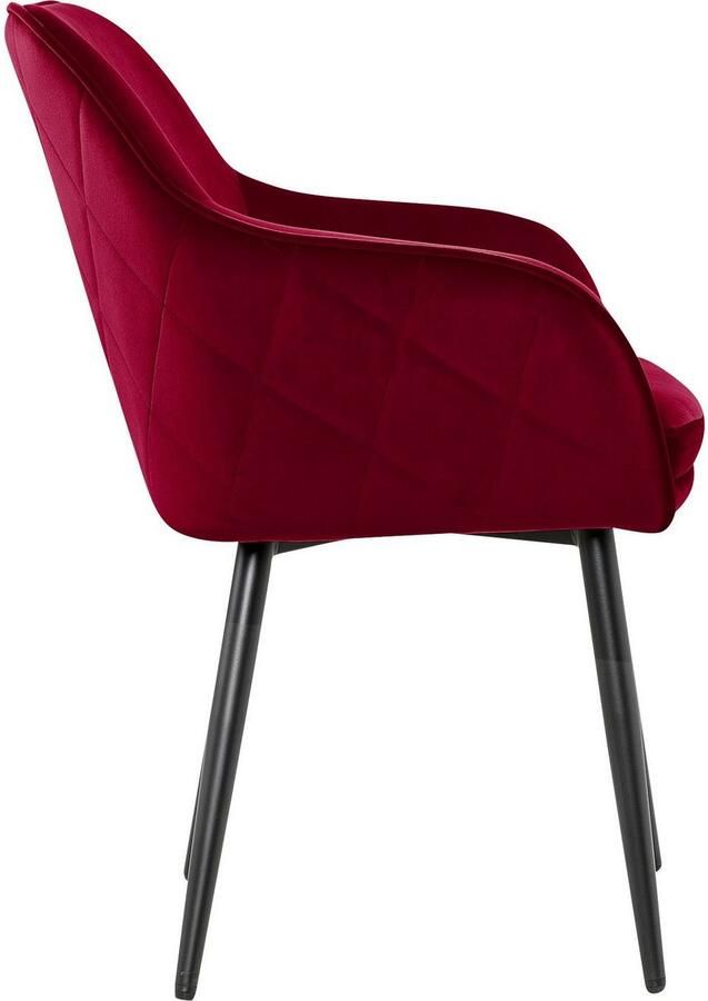 SalesFever Stoel met armleuningen Komfortabler Esszimmerstuhl mit Stil met diamantvormig stiksel aan de achterkant - Foto 2