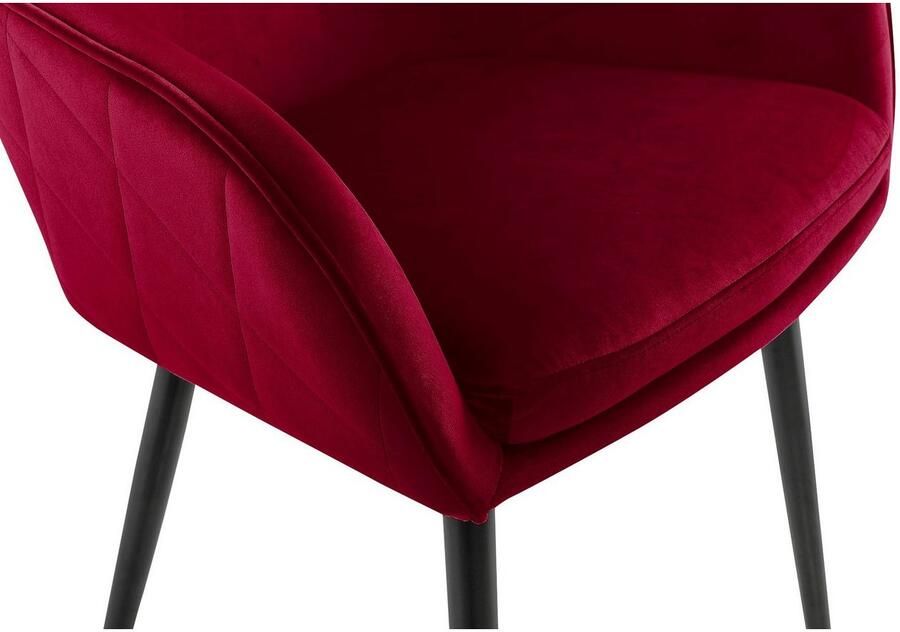 SalesFever Stoel met armleuningen Komfortabler Esszimmerstuhl mit Stil met diamantvormig stiksel aan de achterkant - Foto 3